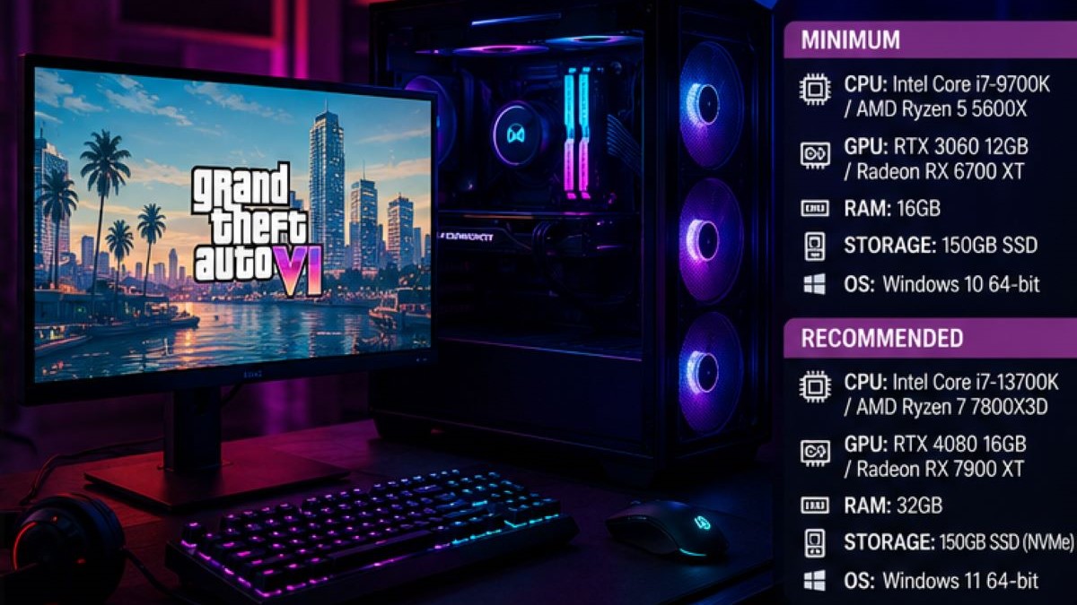 سیستم مورد نیاز GTA VI